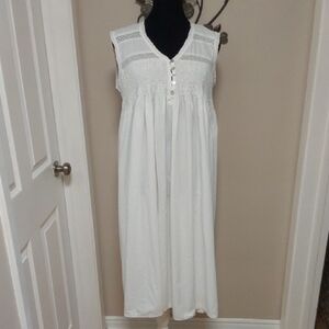 Victoriana Organic Smocked Night Dress